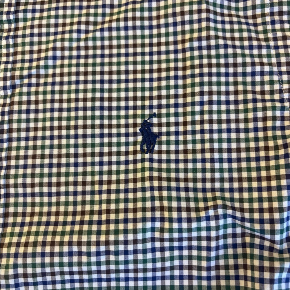 Polo Ralph Lauren Men's Gingham Slim Fit Long Sleeve Plaid Shirt Medium - Picture 4 of 5